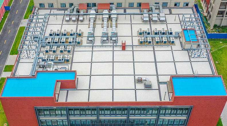 息县高中讲授楼屋面设备