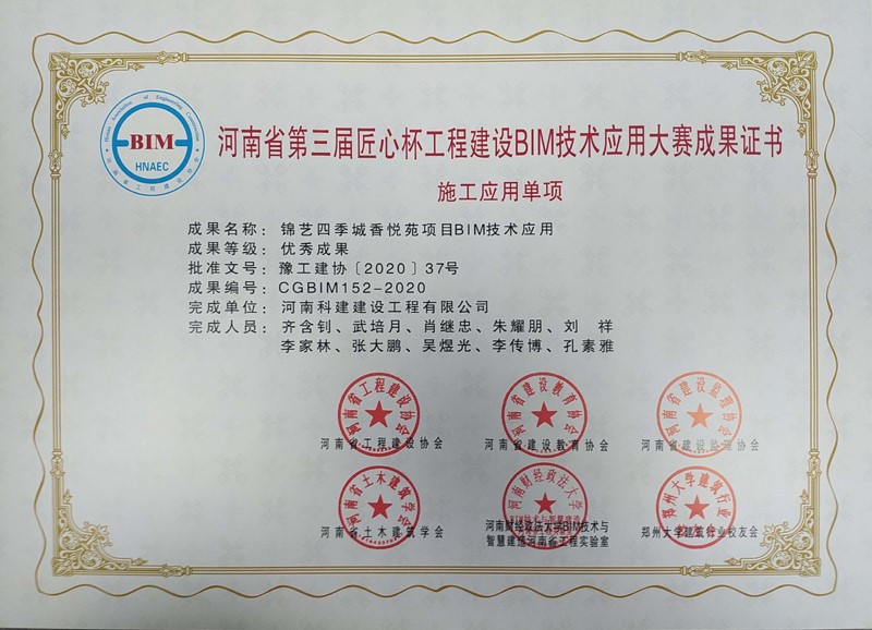 锦艺四时城香悦苑项目BIM技术利用